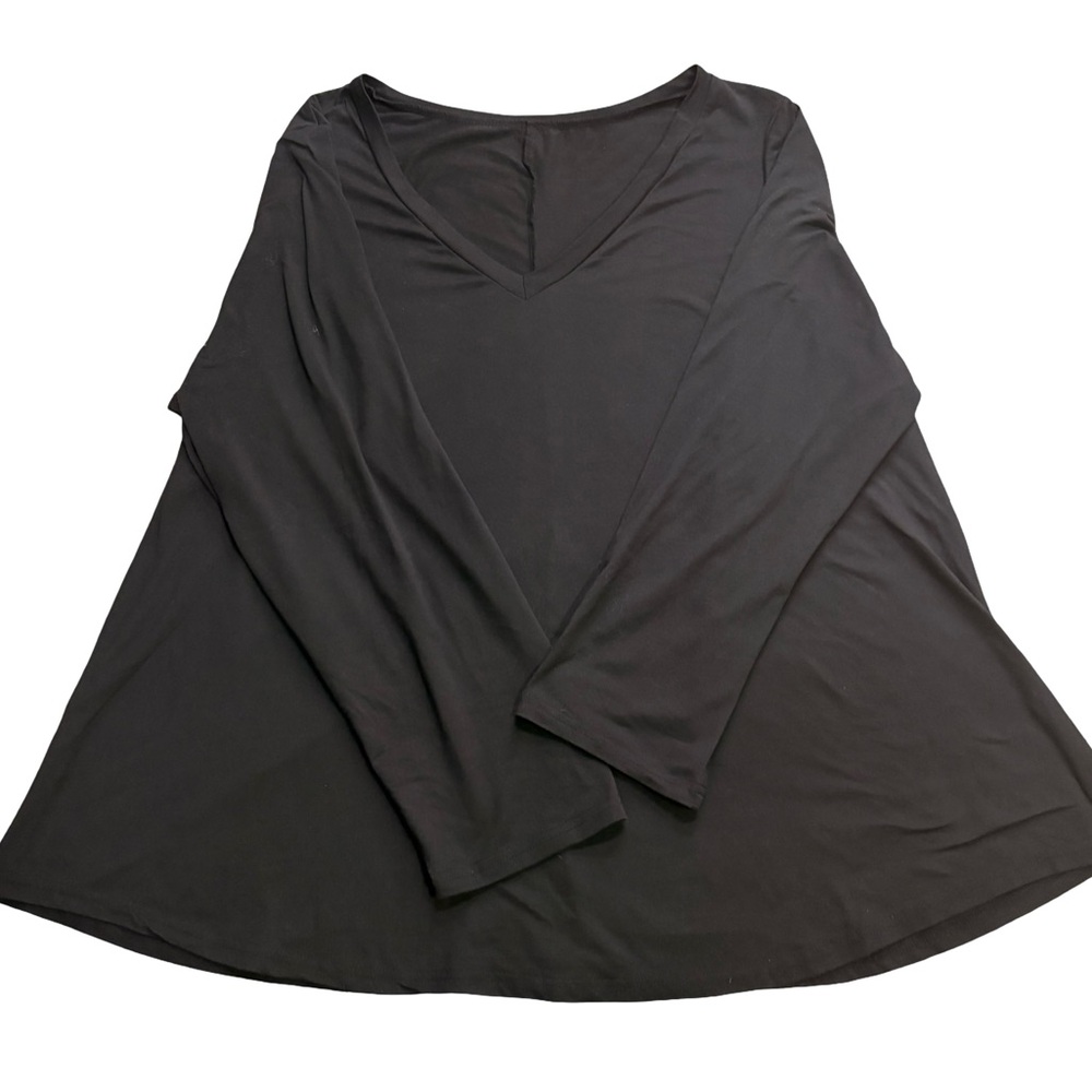 Elegant Black V-Neck Women's Top